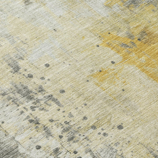 Piper Looms Chantille Abstract ACN1840 Gold Machine Washable Area Rug Swatch Image