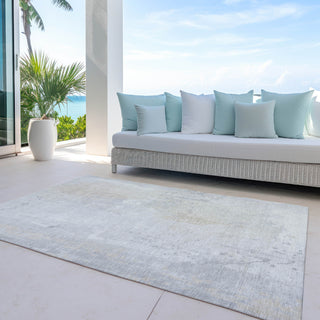 Piper Looms Chantille Abstract ACN1840 Ivory Machine Washable Area Rug Outdoor Lifestyle Image Feature