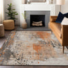 Piper Looms Chantille Abstract ACN1840 Orange Machine Washable Area Rug Lifestyle Image Feature