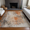Piper Looms Chantille Abstract ACN1840 Orange Machine Washable Area Rug Lifestyle Image Feature