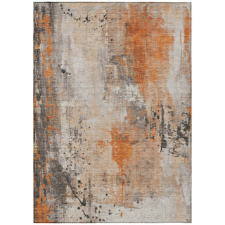 Piper Looms Chantille Abstract ACN1840 Orange Machine Washable Area Rug main image