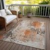 Piper Looms Chantille Abstract ACN1840 Orange Machine Washable Area Rug Outdoor Lifestyle Image Feature