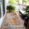 Piper Looms Chantille Abstract ACN1840 Orange Machine Washable Area Rug Runner Outdoor Lifestyle Image Feature