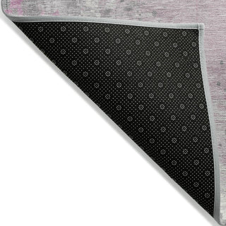 Piper Looms Chantille Abstract ACN1840 Pink Machine Washable Area Rug Backing Image