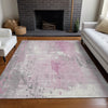 Piper Looms Chantille Abstract ACN1840 Pink Machine Washable Area Rug Lifestyle Image Feature
