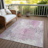 Piper Looms Chantille Abstract ACN1840 Pink Machine Washable Area Rug Outdoor Lifestyle Image Feature