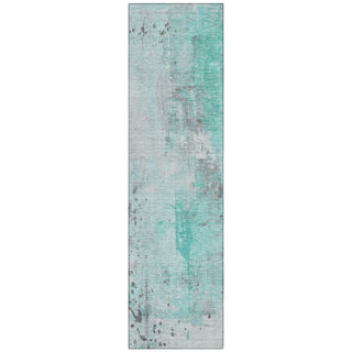 Piper Looms Chantille Abstract ACN1840 Teal Machine Washable Area Rug Runner Main Image