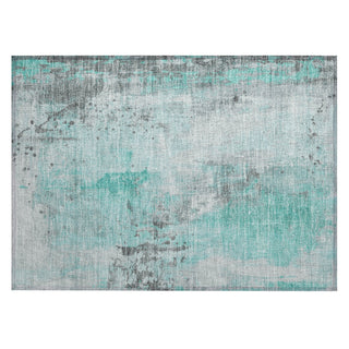 Piper Looms Chantille Abstract ACN1840 Teal Machine Washable Area Rug Scatter Main Image