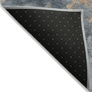 Piper Looms Chantille Abstract ACN1841 Gray Machine Washable Area Rug Backing Image