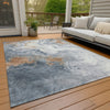 Piper Looms Chantille Abstract ACN1841 Gray Machine Washable Area Rug Outdoor Lifestyle Image Feature