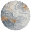 Piper Looms Chantille Abstract ACN1841 Gray Machine Washable Area Rug Round Main Image