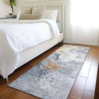 Piper Looms Chantille Abstract ACN1841 Gray Machine Washable Area Rug Runner Lifestyle Image Feature