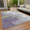 Piper Looms Chantille Abstract ACN1841 Lavender Machine Washable Area Rug Outdoor Lifestyle Image Feature