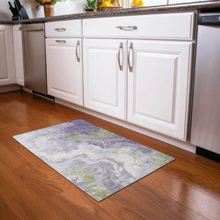 Piper Looms Chantille Abstract ACN1841 Lavender Machine Washable Area Rug Scatter Lifestyle Image Feature