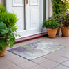 Piper Looms Chantille Abstract ACN1841 Lavender Machine Washable Area Rug Scatter Outdoor Lifestyle Image Feature
