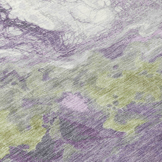 Piper Looms Chantille Abstract ACN1841 Lavender Machine Washable Area Rug Swatch Image