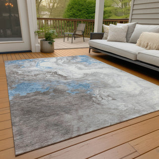 Piper Looms Chantille Abstract ACN1841 Taupe Machine Washable Area Rug Outdoor Lifestyle Image Feature