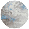 Piper Looms Chantille Abstract ACN1841 Taupe Machine Washable Area Rug Round Main Image