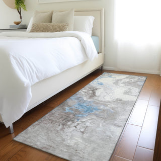 Piper Looms Chantille Abstract ACN1841 Taupe Machine Washable Area Rug Runner Lifestyle Image Feature