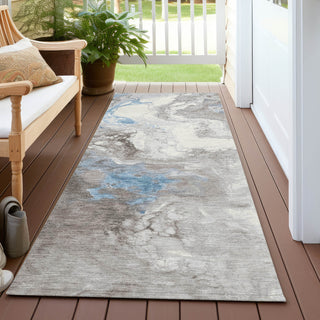 Piper Looms Chantille Abstract ACN1841 Taupe Machine Washable Area Rug Runner Outdoor Lifestyle Image Feature
