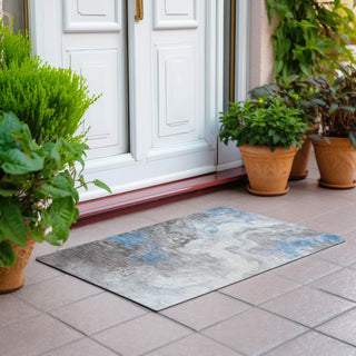 Piper Looms Chantille Abstract ACN1841 Taupe Machine Washable Area Rug Scatter Outdoor Lifestyle Image Feature
