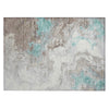 Piper Looms Chantille Abstract ACN1841 Teal Machine Washable Area Rug Scatter Main Image