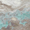 Piper Looms Chantille Abstract ACN1841 Teal Machine Washable Area Rug Swatch Image
