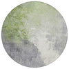Piper Looms Chantille Abstract ACN1842 Aloe Machine Washable Area Rug Round Main Image
