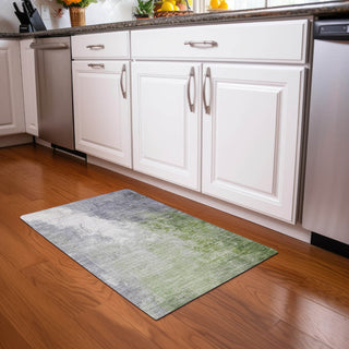Piper Looms Chantille Abstract ACN1842 Aloe Machine Washable Area Rug Scatter Lifestyle Image Feature