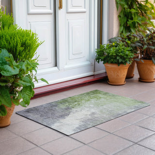 Piper Looms Chantille Abstract ACN1842 Aloe Machine Washable Area Rug Scatter Outdoor Lifestyle Image Feature