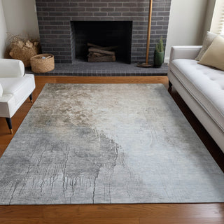 Piper Looms Chantille Abstract ACN1842 Beige Machine Washable Area Rug Lifestyle Image Feature