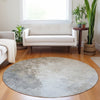 Piper Looms Chantille Abstract ACN1842 Beige Machine Washable Area Rug Round Lifestyle Image Feature