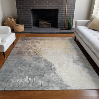 Piper Looms Chantille Abstract ACN1842 Coral Machine Washable Area Rug Lifestyle Image Feature