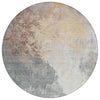 Piper Looms Chantille Abstract ACN1842 Coral Machine Washable Area Rug Round Main Image