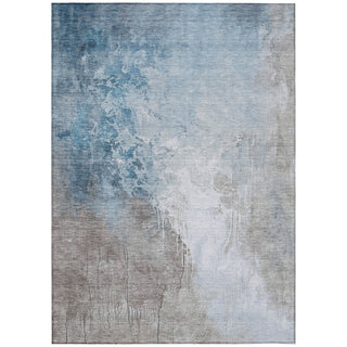Piper Looms Chantille Abstract ACN1842 Denim Machine Washable Area Rug main image