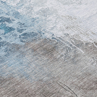 Piper Looms Chantille Abstract ACN1842 Denim Machine Washable Area Rug Swatch Image