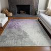Piper Looms Chantille Abstract ACN1842 Lavender Machine Washable Area Rug Lifestyle Image Feature
