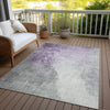 Piper Looms Chantille Abstract ACN1842 Lavender Machine Washable Area Rug Outdoor Lifestyle Image Feature