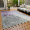 Piper Looms Chantille Abstract ACN1842 Lavender Machine Washable Area Rug Outdoor Lifestyle Image Feature