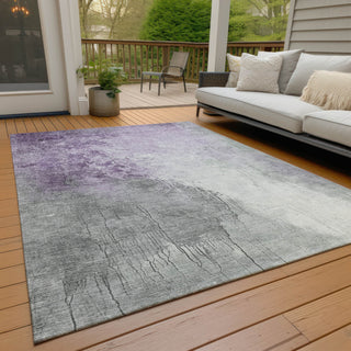 Piper Looms Chantille Abstract ACN1842 Lavender Machine Washable Area Rug Outdoor Lifestyle Image Feature