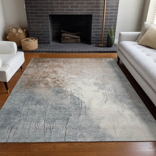 Piper Looms Chantille Abstract ACN1842 Paprika Machine Washable Area Rug Lifestyle Image Feature