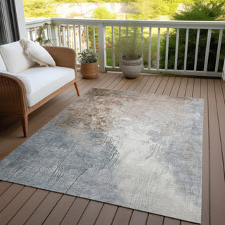 Piper Looms Chantille Abstract ACN1842 Paprika Machine Washable Area Rug Outdoor Lifestyle Image Feature