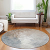 Piper Looms Chantille Abstract ACN1842 Paprika Machine Washable Area Rug Round Lifestyle Image Feature