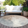 Piper Looms Chantille Abstract ACN1842 Paprika Machine Washable Area Rug Round Outdoor Lifestyle Image Feature