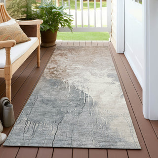 Piper Looms Chantille Abstract ACN1842 Paprika Machine Washable Area Rug Runner Outdoor Lifestyle Image Feature