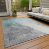Piper Looms Chantille Abstract ACN1842 Seafoam Machine Washable Area Rug Outdoor Lifestyle Image Feature