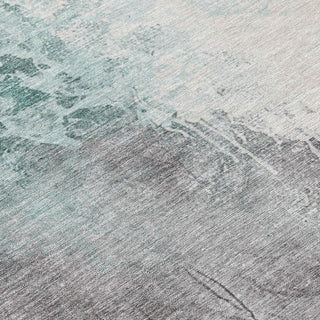 Piper Looms Chantille Abstract ACN1842 Seafoam Machine Washable Area Rug Swatch Image