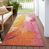 Piper Looms Chantille Abstract ACN1843 Blush Machine Washable Area Rug Runner Outdoor Lifestyle Image Feature