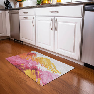Piper Looms Chantille Abstract ACN1843 Blush Machine Washable Area Rug Scatter Lifestyle Image Feature