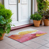 Piper Looms Chantille Abstract ACN1843 Blush Machine Washable Area Rug Scatter Outdoor Lifestyle Image Feature